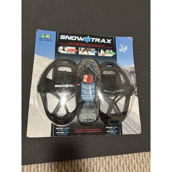 Snow ice Traction Snowtrax for  Large-XL, fits MEN 8-12 WOMEN 9.5+ outdoor shoes - Picture 1 of 13